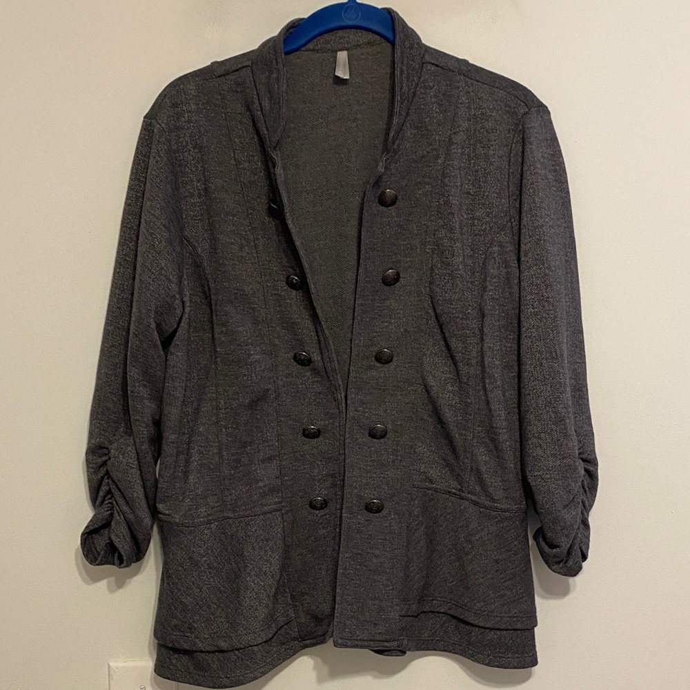 Vanity Charcoal Gray Jacket, hooks in the middle